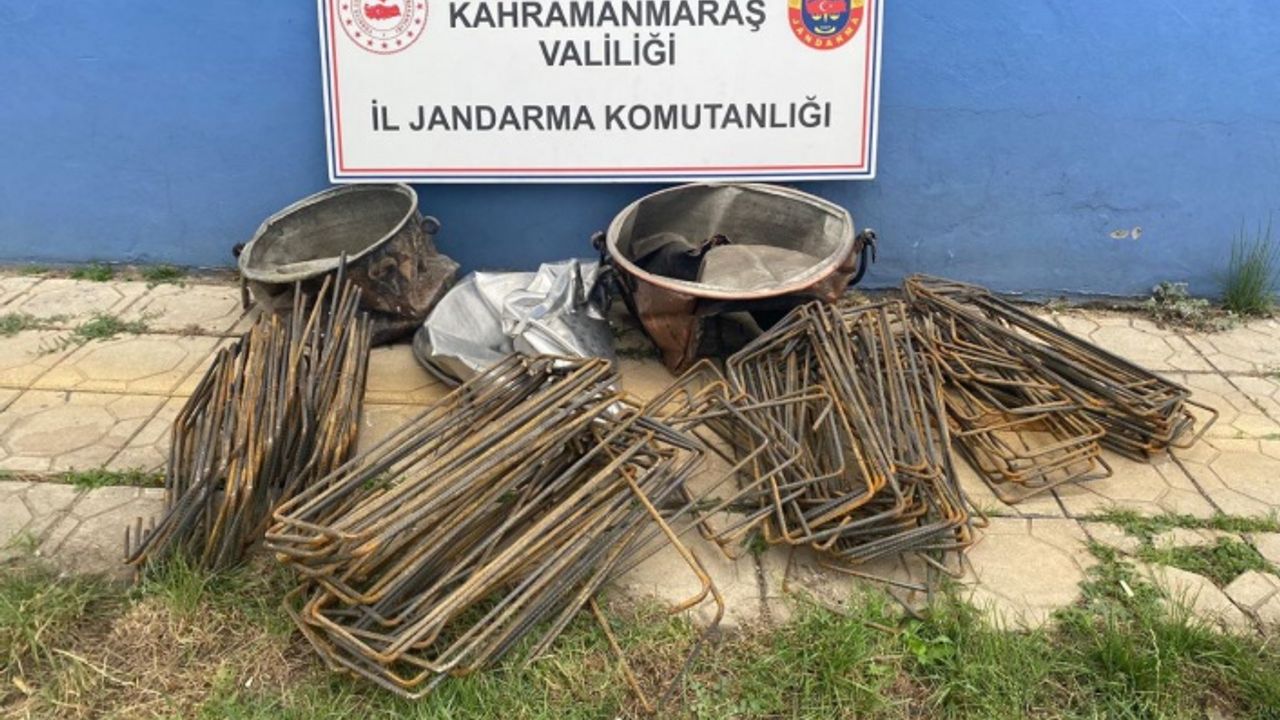 Göksun’da bakır kazan ve demir hırsızları tutuklandı  
