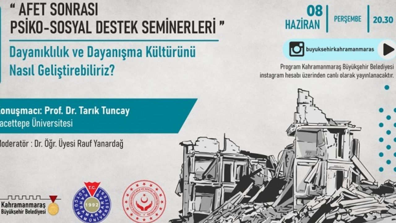 Prof. Tuncay, Dayanışma Kültürünün Geliştirilmesini Anlatacak