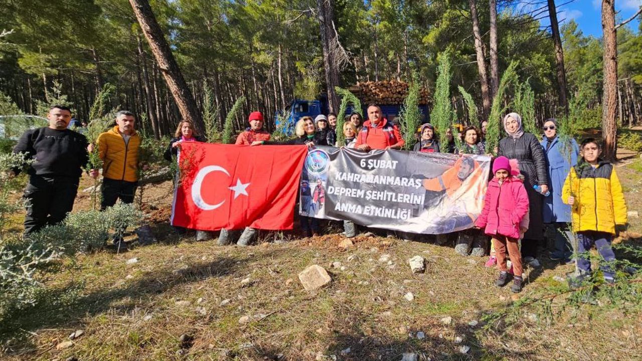 KADAK Ekipleri, Kahramanmaraş'ta Deprem Şehitleri Adına Fidan Dikti