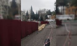 Kahramanmaraş’ta sağanak yağış sonrası yol çöktü 
