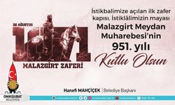 Başkan Mahçiçek’ten Malazgirt Zaferi’nin 951’inci yıl dönümü mesajı