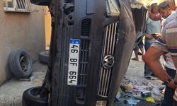 Kahramanmaraş’ta otomobil apartman boşluğuna düştü
