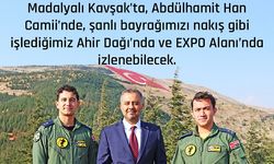 30 Ağustos’a özel dev bayrak ve gösteri uçuşu