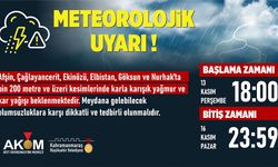 6 İlçede Yağmur ve Kar Uyarısı!