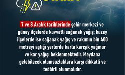 Şehir Genelinde Kuvvetli Sağanak ve Kar Yağışı Uyarısı!