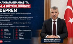 Kahramanmaraş’ta 4.4 Büyüklüğünde Deprem