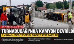 Kahramanmaraş’ta Kamyon Devrildi: 1 Kişi Yaralandı