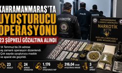 Kahramanmaraş’ta uyuşturucu operasyonu: 23 şüpheli gözaltında