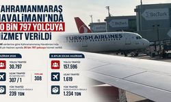 Kahramanmaraş Havalimanı 6 ayda 157 bin 596 yolcuya hizmet verdi