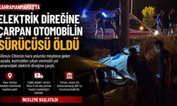 Göksun’da elektrik direğine çarpan otomobilin sürücüsü hayatını kaybetti
