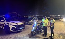 Kahramanmaraş’ta motosiklet sürücülerine gece denetimi