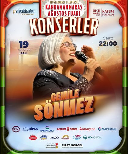 Kahramanmaraş’ta Ağustos Fuarı’nda Cemile Sönmez Konseri