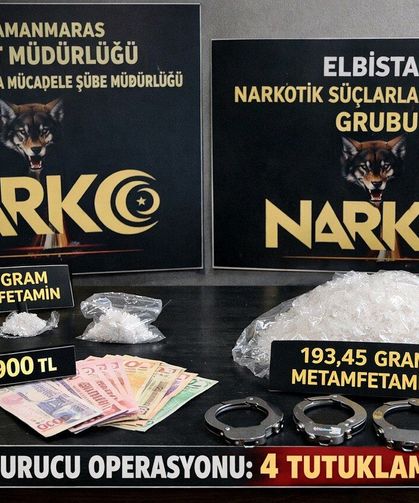 Kahramanmaraş’ta uyuşturucu operasyonu: 4 tutuklama