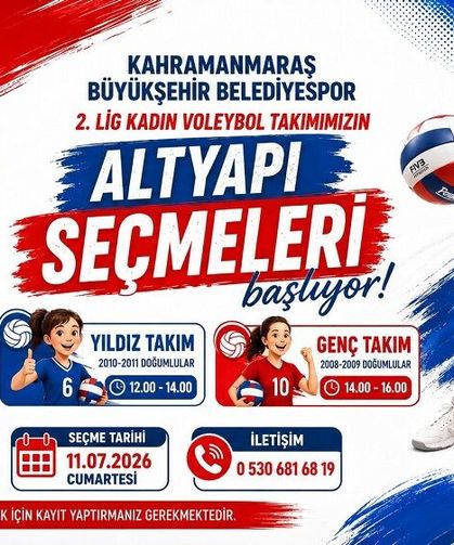 Kadın Voleybol Takımı Altyapı Seçmeleri İçin Başvurular Başladı