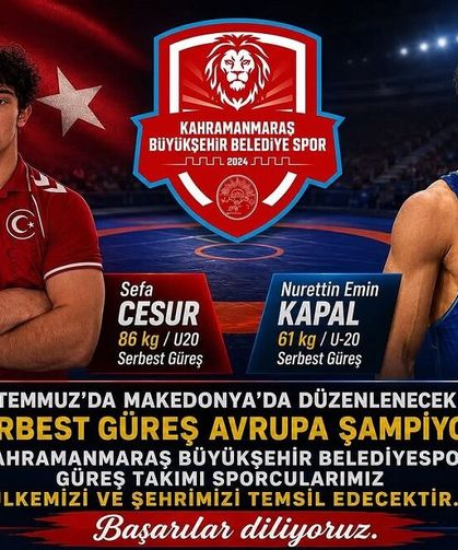 Kahramanmaraş’ın Genç Pehlivanları Avrupa Şampiyonası’nda!