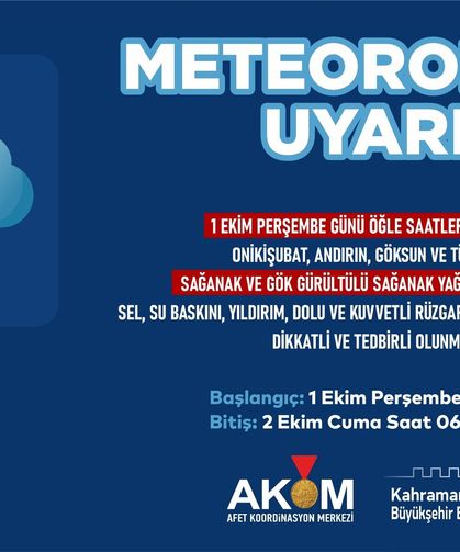 4 İlçede Sağanak Yağış Uyarısı!