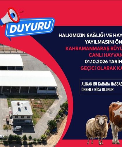 Canlı Hayvan Borsası Geçici Olarak Hizmete Kapatıldı