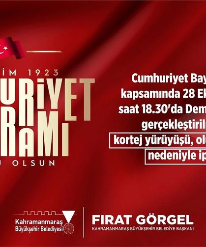 “Cumhuriyet Yürüyüşü” Olumsuz Hava Koşulları Nedeniyle İptal Edildi