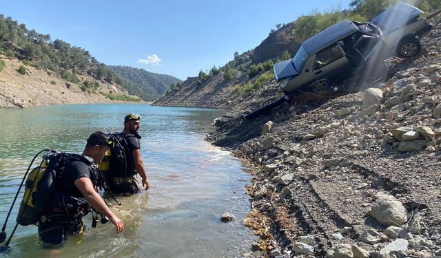 Kahramanmaraş’ta otomobil baraj gölüne düştü
