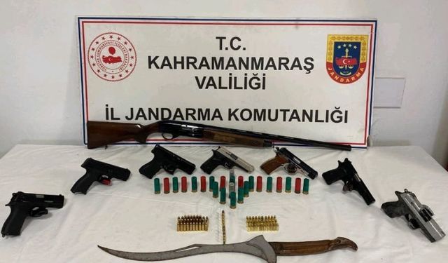 Kahramanmaraş’ta evinden cephanelik çıktı