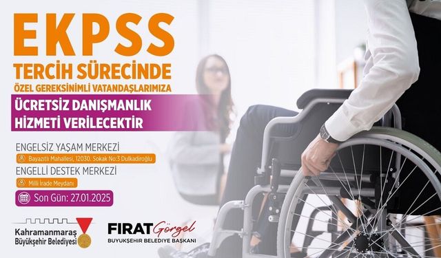 Özel Gereksinimli Vatandaşlara EKPSS Tercih Desteği!