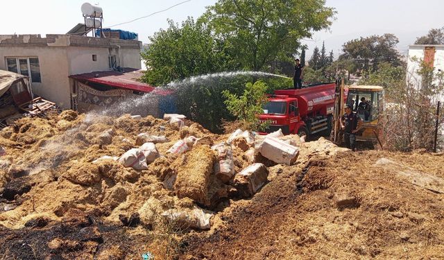 Kahramanmaraş’ta samanlık yangını