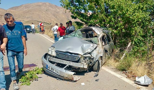 Nurhak’ta ehliyetsiz sürücü ağaca çarptı: 1 ağır 3 yaralı