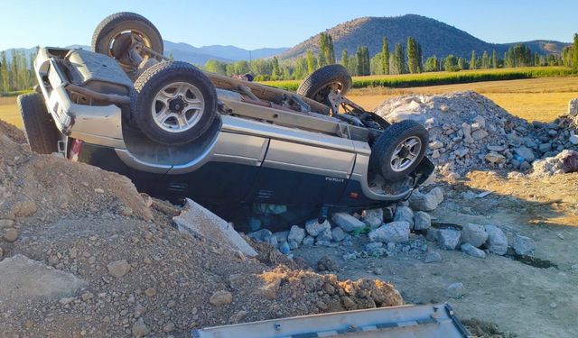 Kahramanmaraş’ta cip takla attı: 2 yaralı