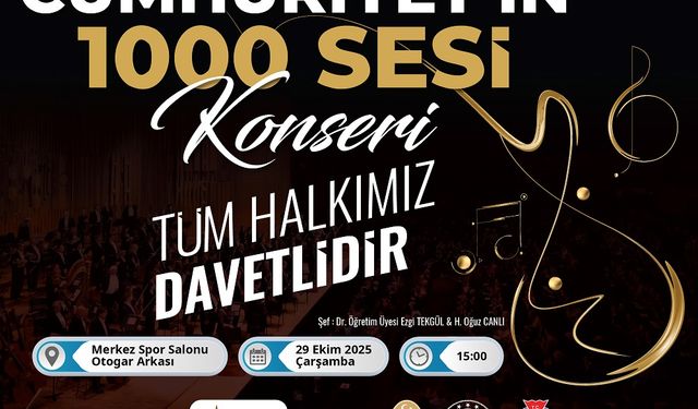 Bin kişilik dev koro ile Cumhuriyet Bayramı kutlaması