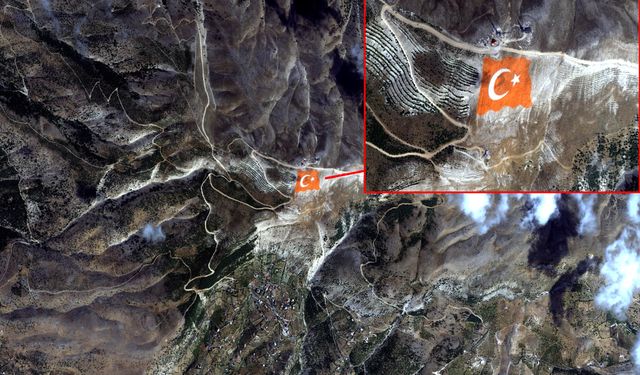 Dünyanın En Büyük Türk Bayrağı Uzaydan Görüntülendi