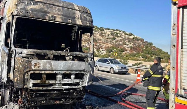 Kahramanmaraş’ta tır yangını