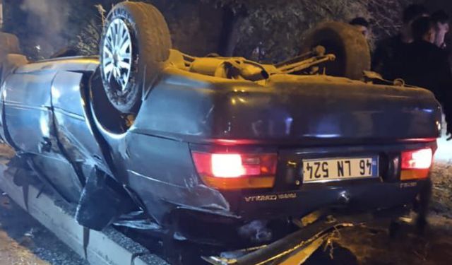 Kahramanmaraş’ta otomobil takla attı: 3 yaralı