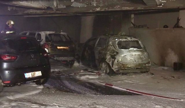 Kahramanmaraş’ta Apartman Otoparkında Korkutan Yangın