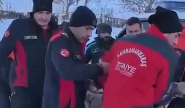 Kahramanmaraş’ta Kar Nedeniyle Mahsur Kalan Hastaya 12 Saatlik Çalışmayla Ulaşıldı
