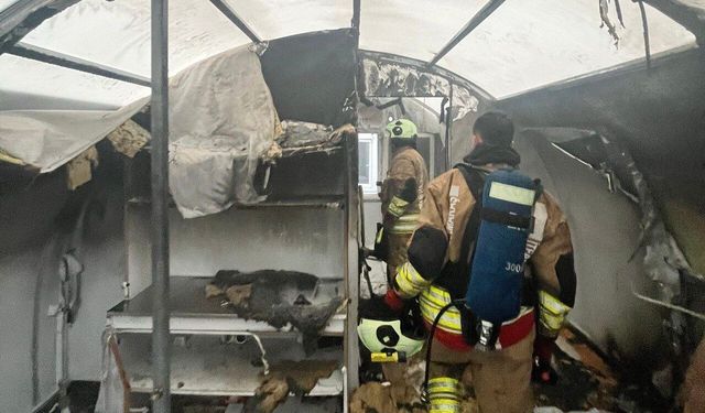 Konteyner Kentte Yangın Paniği