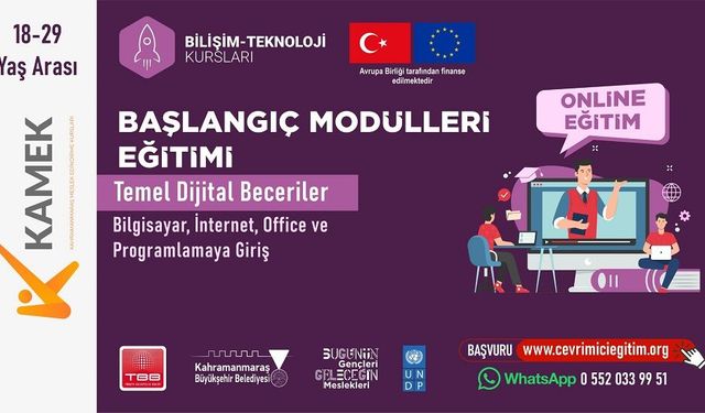 Gençlere Uluslararası Destekli Dijital Eğitim!