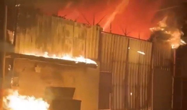 Kahramanmaraş’ta depo yangını