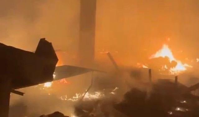 Kahramanmaraş’ta çırçır fabrikasında yangın