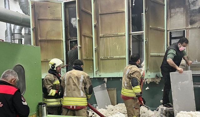 Kahramanmaraş’ta tekstil fabrikasında yangın