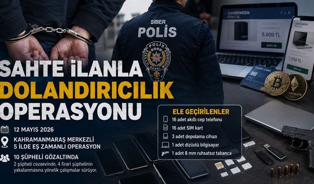 Kahramanmaraş merkezli dolandırıcılık operasyonunda 10 gözaltı