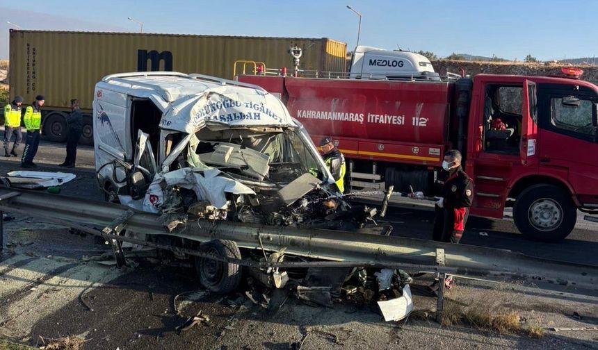 Kahramanmaraş’ta feci kaza: 1 Ölü, 1 Yaralı
