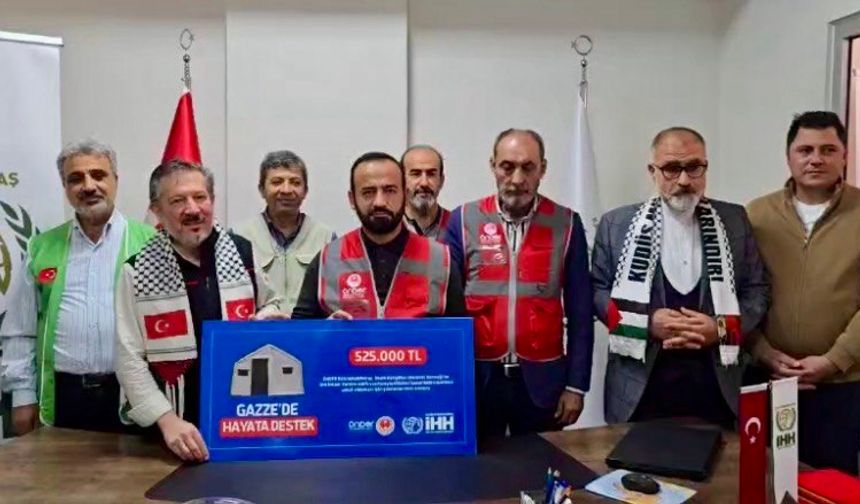 Kahramanmaraş’tan Gazze’ye uzanan yardım eli