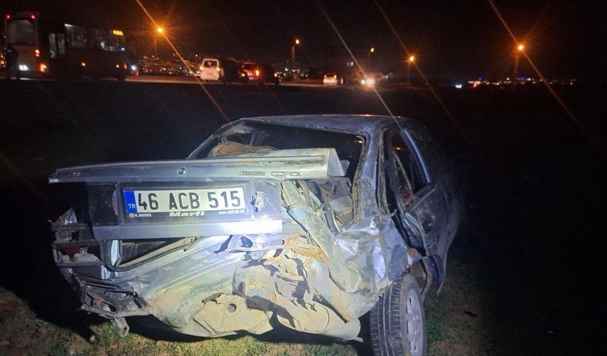 Kahramanmaraş’ta otomobil takla attı: 1 yaralı