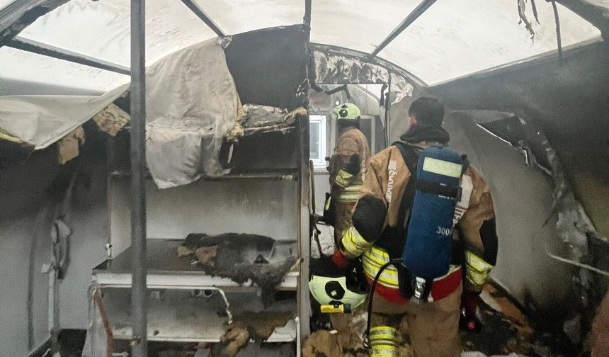 Konteyner Kentte Yangın Paniği