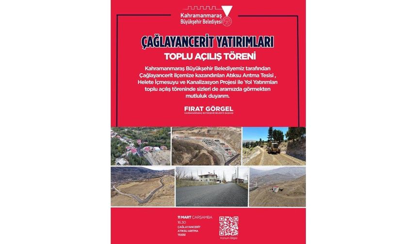 Çağlayancerit’e 854 Milyon TL’lik Yatırımın Toplu Açılışı Yapılacak!