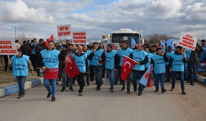Kahramanmaraş termik santralinde eylem