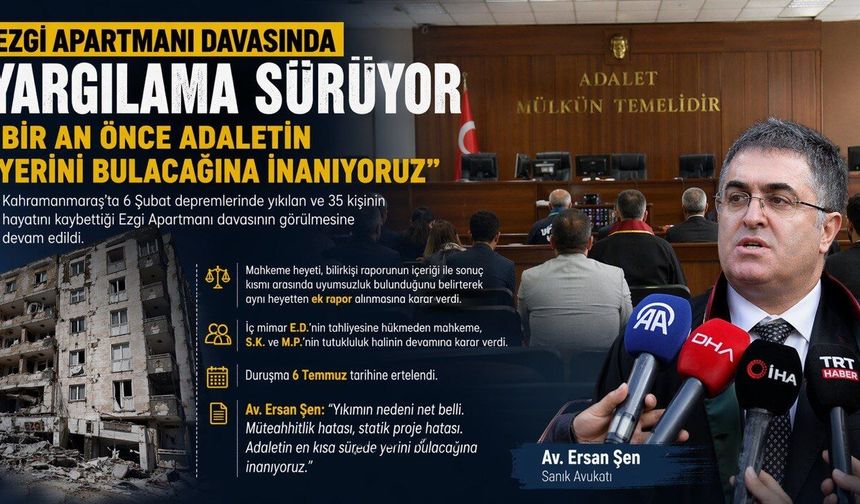 Ezgi Apartmanı davası ertelendi