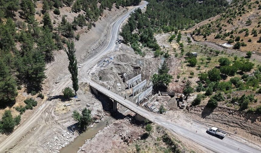 Bertiz’in Yeni Köprüsü Hızla Yükseliyor