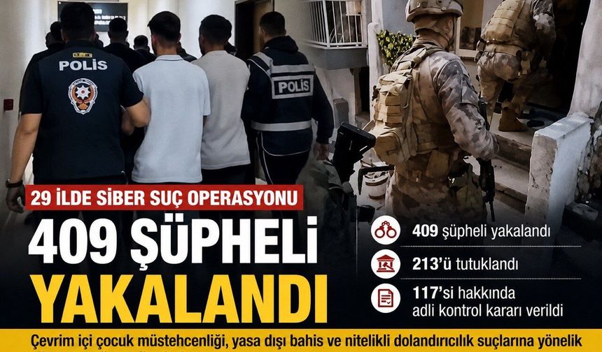 Kahramanmaraş dahil 29 İlde Siber Suç Operasyonu