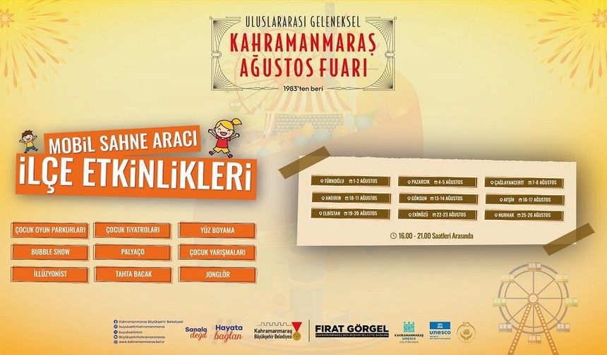 Geleneksel Ağustos Fuarı’nın Çocuk Etkinlikleri İlçelere Taşınıyor